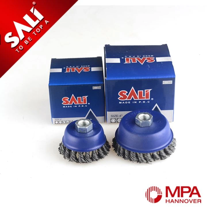 3.5'' Steel Wire Welding Brush With Nut 14x2 For Removing Rust
